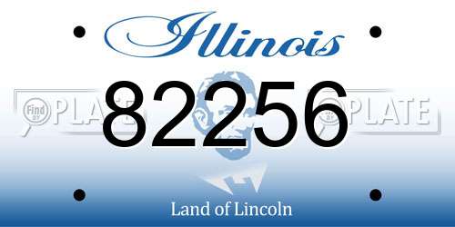82256 Illinois License Plate