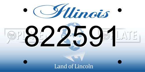 822591 Illinois License Plate