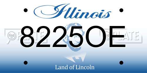 8225OE Illinois License Plate