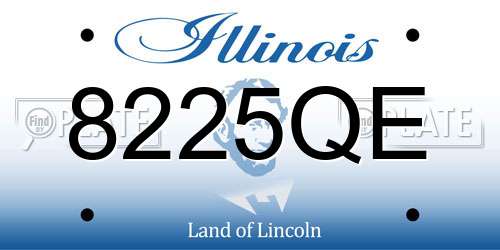 8225QE Illinois License Plate