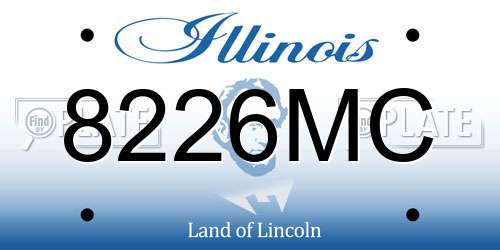8226MC Illinois License Plate