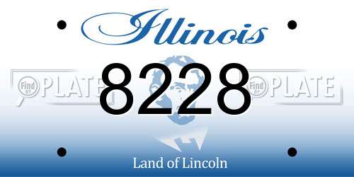 8228 Illinois License Plate