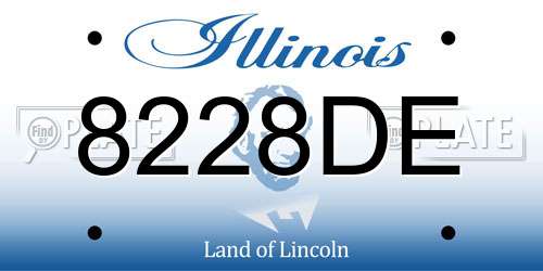 8228DE Illinois License Plate