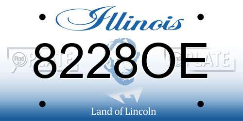 8228OE Illinois License Plate