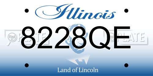 8228QE Illinois License Plate