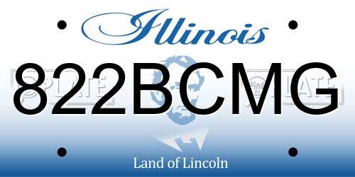 822BCMG Illinois License Plate