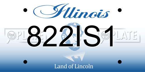 822IS1 Illinois License Plate