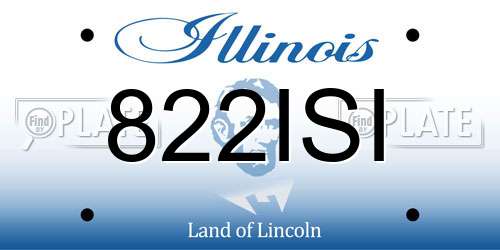 822ISI Illinois License Plate