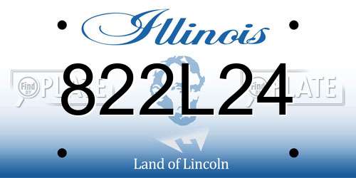 822L24 Illinois License Plate