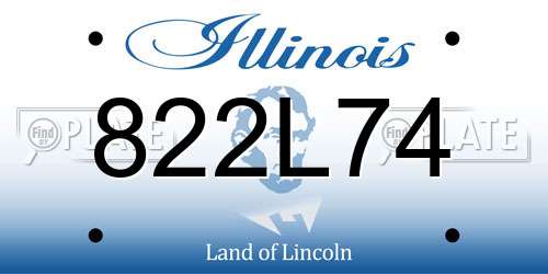 822L74 Illinois License Plate