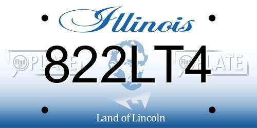 822LT4 Illinois License Plate