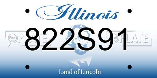 822S91 Illinois License Plate
