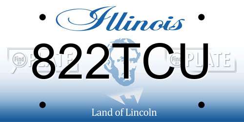822TCU Illinois License Plate