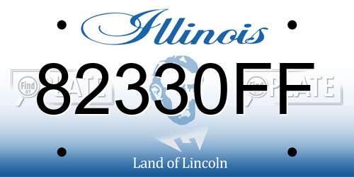 82330FF Illinois License Plate