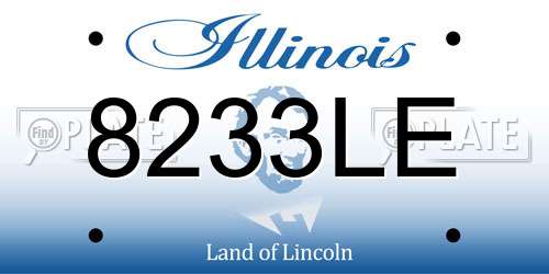 8233LE Illinois License Plate