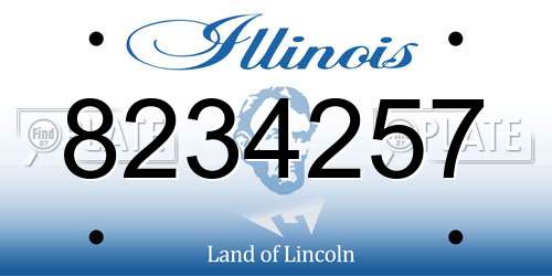 8234257 Illinois License Plate