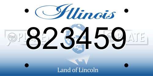 823459 Illinois License Plate