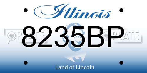 8235BP Illinois License Plate