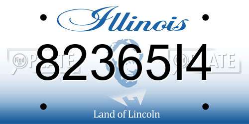 82365I4 Illinois License Plate