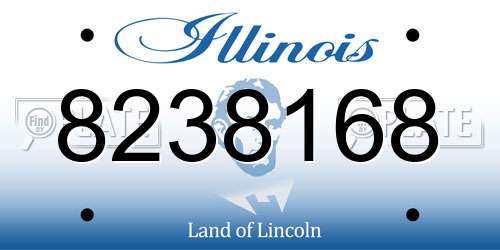 8238168 Illinois License Plate