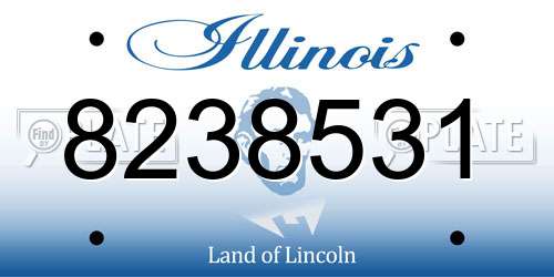 8238531 Illinois License Plate