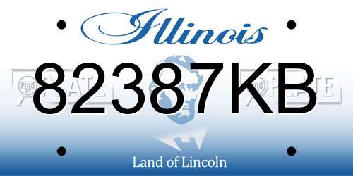 82387KB Illinois License Plate