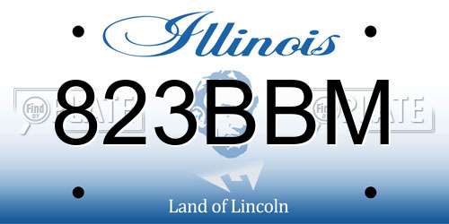 823BBM Illinois License Plate