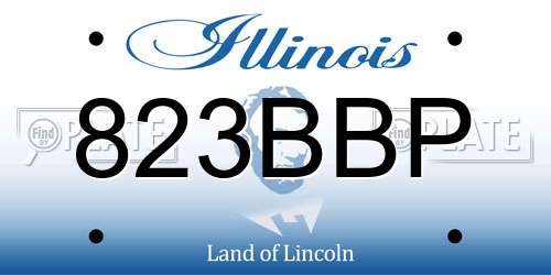 823BBP Illinois License Plate