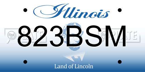 823BSM Illinois License Plate
