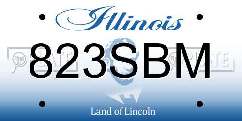 823SBM Illinois License Plate