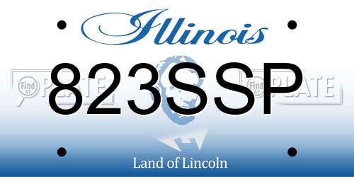 823SSP Illinois License Plate