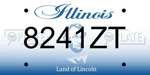 8241ZT Illinois License Plate