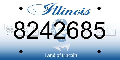 8242685 Illinois License Plate