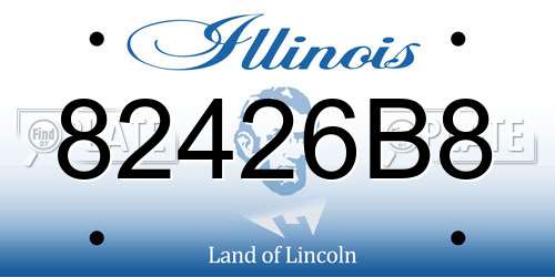 82426B8 Illinois License Plate