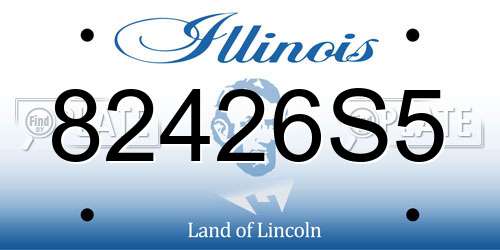 82426S5 Illinois License Plate