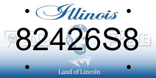 82426S8 Illinois License Plate