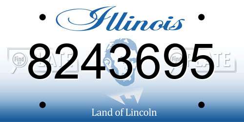 8243695 Illinois License Plate