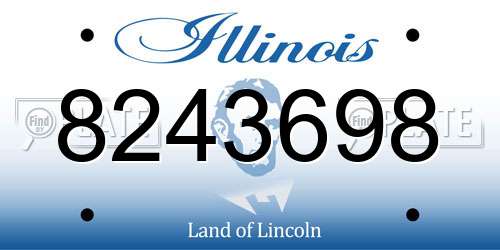 8243698 Illinois License Plate