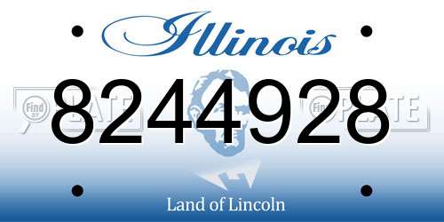 8244928 Illinois License Plate