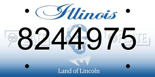 8244975 Illinois License Plate