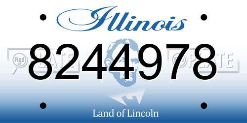8244978 Illinois License Plate