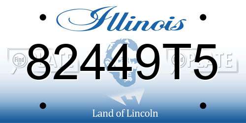 82449T5 Illinois License Plate