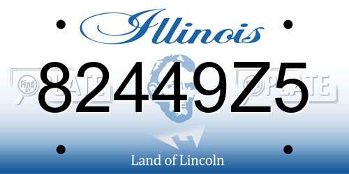 82449Z5 Illinois License Plate