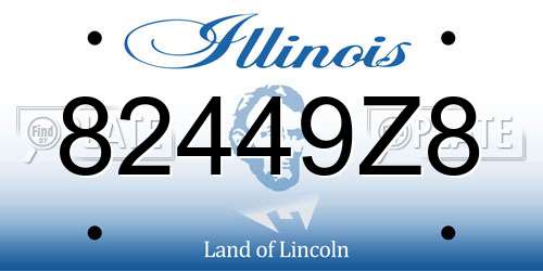 82449Z8 Illinois License Plate