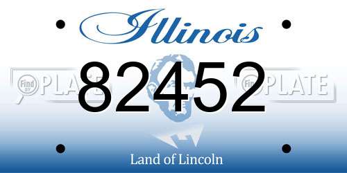 82452 Illinois License Plate