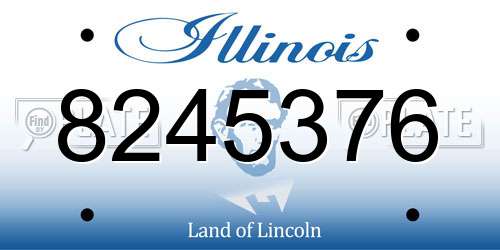 8245376 Illinois License Plate
