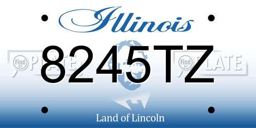 8245TZ Illinois License Plate