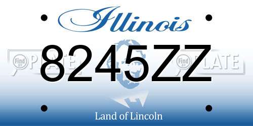 8245ZZ Illinois License Plate