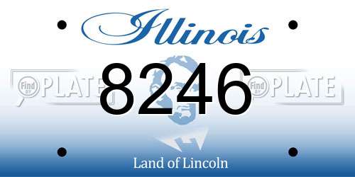 8246 Illinois License Plate