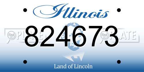 824673 Illinois License Plate